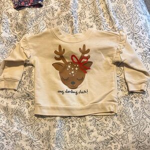 Cat & Jack Cream Reindeer Sweatshirt